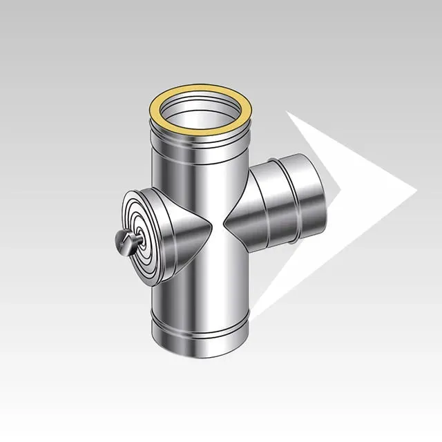 AMR Top DPC2516 raccordo a T 90° inox doppia parete