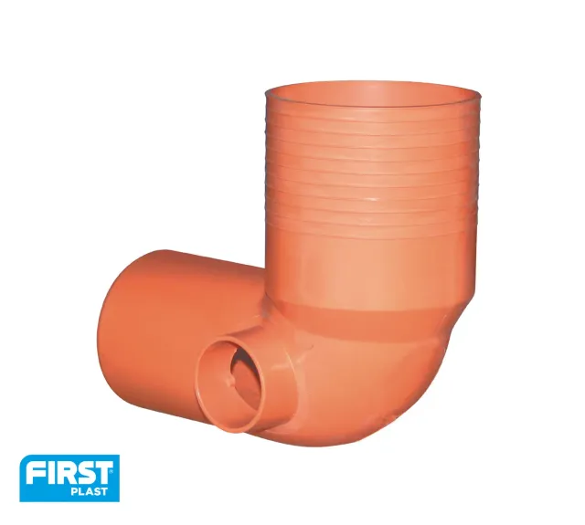 La Ventilazione Curva WC alta arancio 2 attacchi laterali