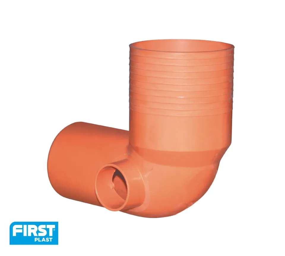 La Ventilazione Curva WC alta arancio 2 attacchi laterali