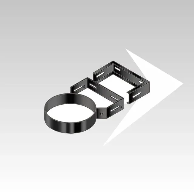 AMR Top Coax Pellet CXPB19 collare a parete 50-100 mm nero