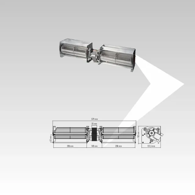Fergas 164003 ventilatore tangenziale doppio 220 mm