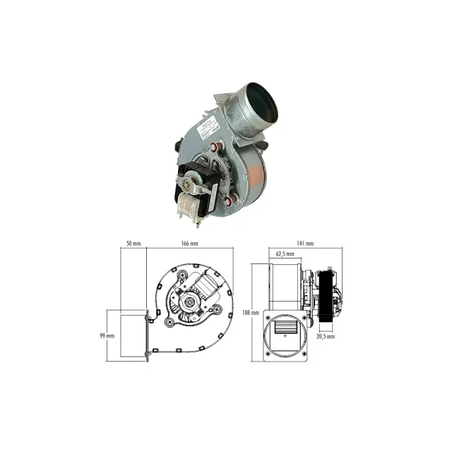 Trial CAH12Y4-007 ventilatore centrifugo 141x188 mm