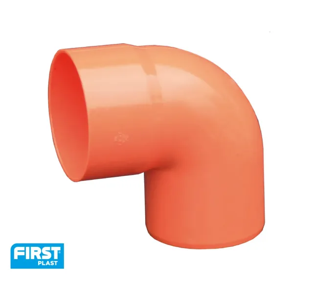 La Ventilazione Curva 87°30 Arancio per canna fumaria