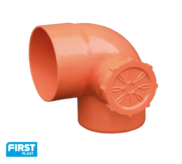 La Ventilazione Gamma Completamento Curva 87°30' Arancione con Tappo