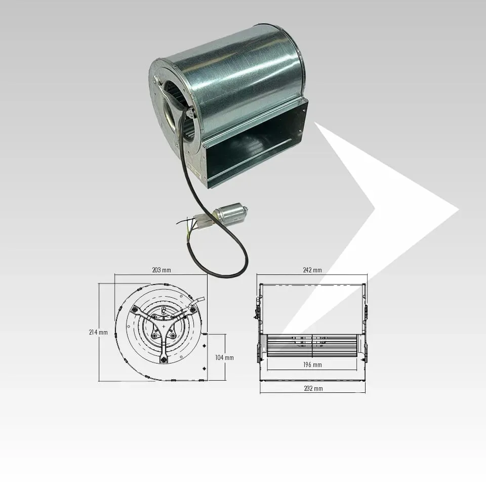 AMR Top Trial CAD13R-005 ventilatore centrifugo 230x214 mm