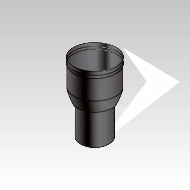 SP1236 aumento sezione tubo pellet 80-100 verniciato nero