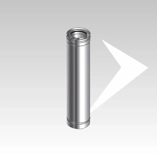 AMR Top Coax Pellet CXPI01 tubo coassiale 1 m accorciabile inox
