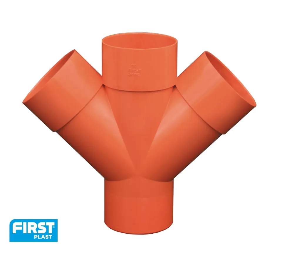 La Ventilazione Derivazione Doppia 45° Arancio Edilizia