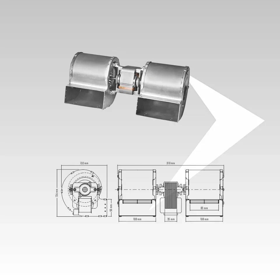 AMR Top Fergas 207700 ventilatore centrifugo doppio motore