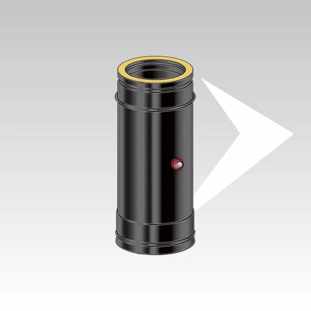 AMR Top DPCN112 elemento prelievo fumi nero doppia parete