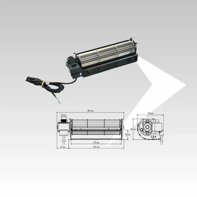 Trial TAS27B-050-S8 ventilatore tangenziale 272 mm pellet