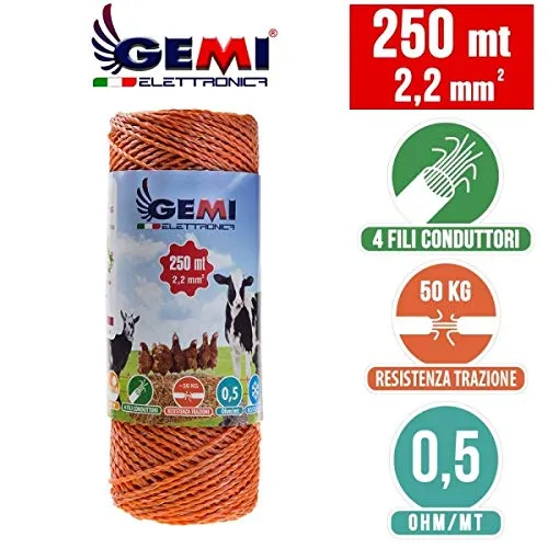 Gemi Kit Recinto Elettrico 220V Filo 250 m 100 pz