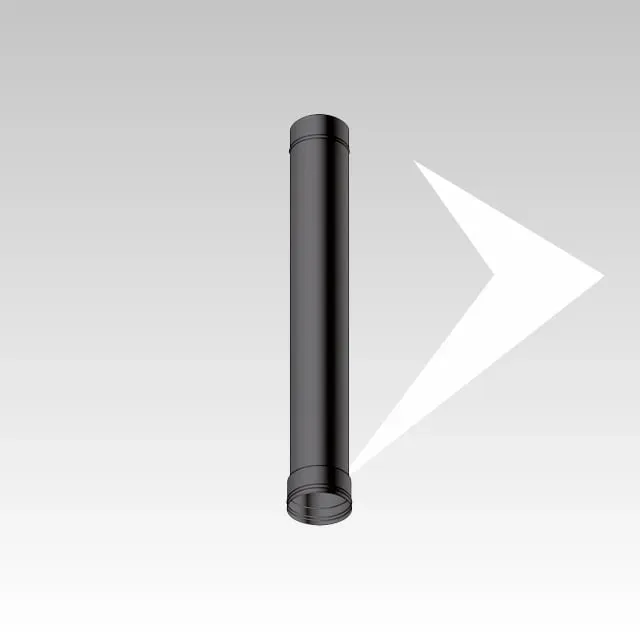 AMR Top SP1202 tubo stufa pellet 1,5 m nero 1,2 mm