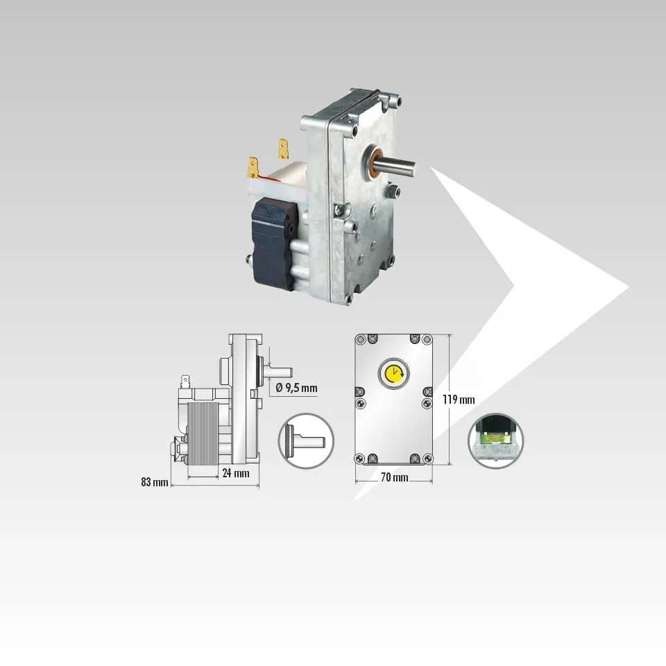 Merkle Korff MKSF11E motoriduttore pellet 1,1 rpm encoder