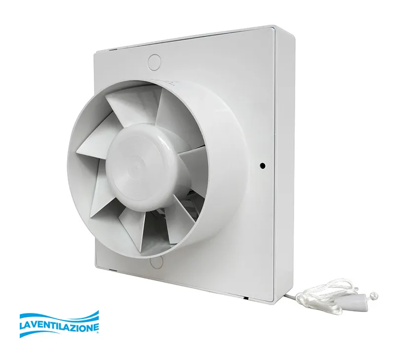 La Ventilazione Aspiratore elicoidale da parete bagno