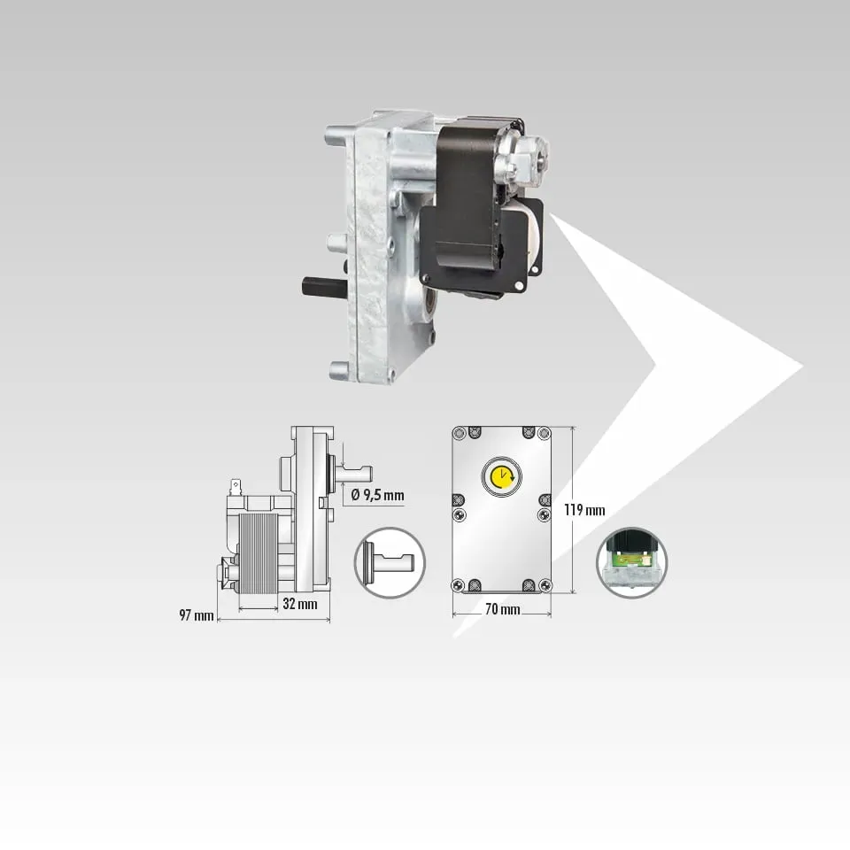 AMR Top Mellor FB1271 motoriduttore pellet 4 rpm encoder