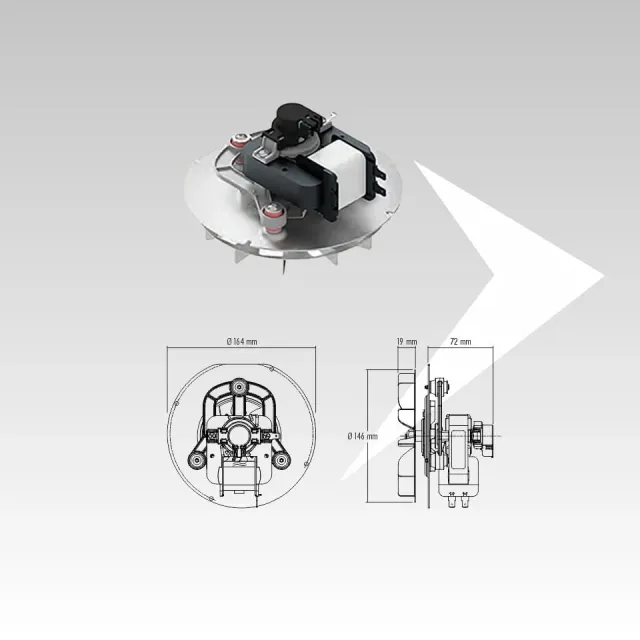 EMC Fime AMRPL21 estrattore fumi ø 146 mm altezza 19 mm