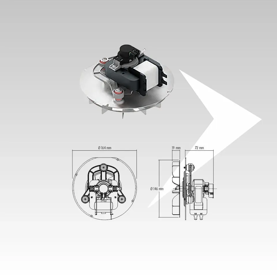 EMC Fime AMRPL21 estrattore fumi ø 146 mm altezza 19 mm