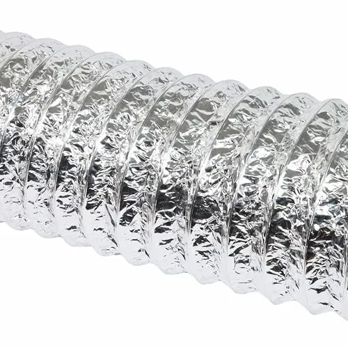Airflow 9021321 Condotto Flessibile Alluminio 200 mm x 10 m Argento