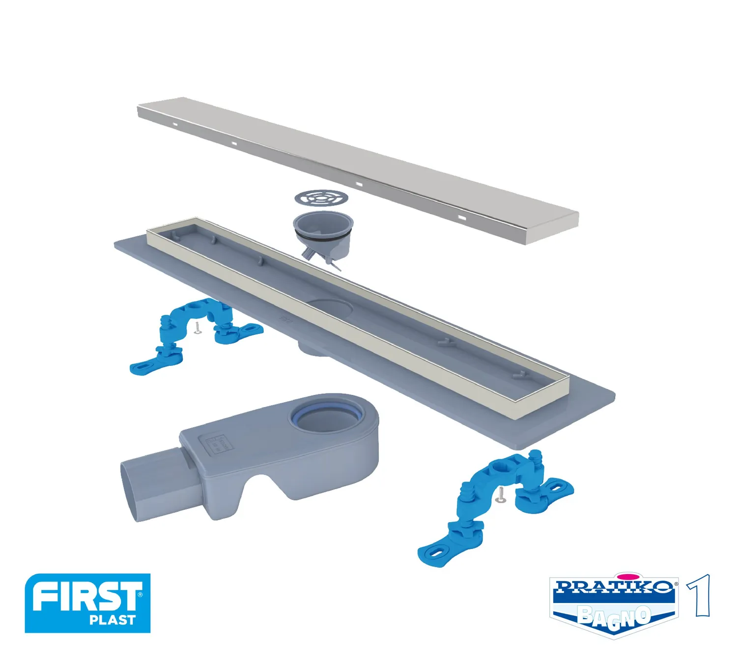 La Ventilazione Pratiko Bagno 1 canale sifonato inox piastrellabile