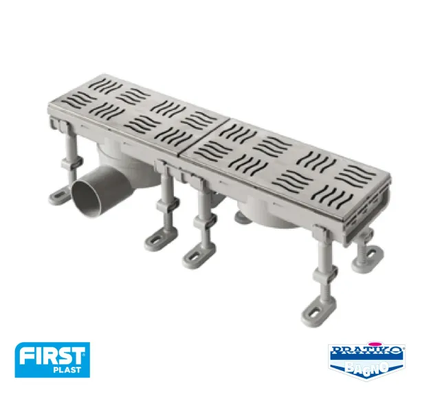 La Ventilazione Pratiko Canale sifonato bagno griglia inox