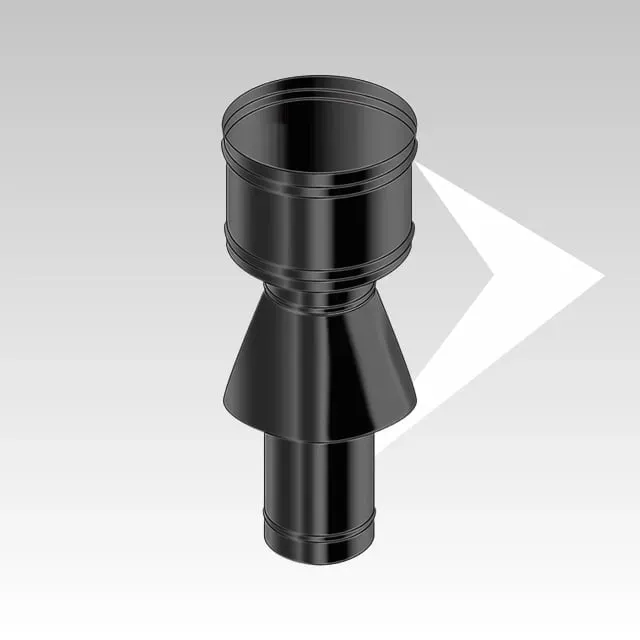 AMR Top Coax Pellet CXPB15 Terminale Verticale con Fascetta Antivento