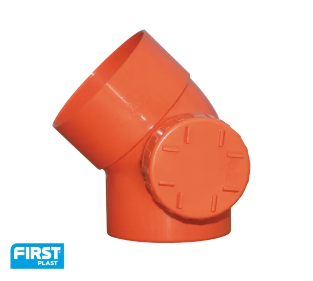 La Ventilazione Gamma Completamento Curva 45° Arancio sinistra