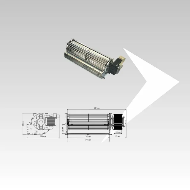 AMR Top Trial THS24B6017-D5 ventilatore tangenziale 242 mm