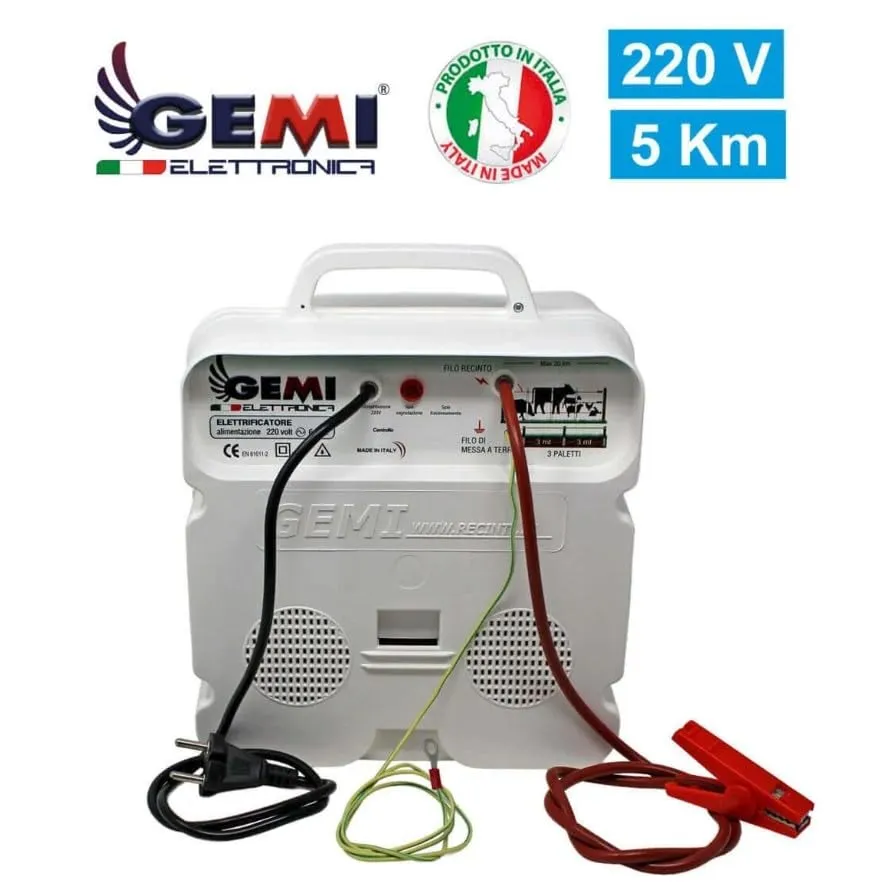 Gemi E220 Elettrificatore Recinto 220V 5 km 10000V 5J