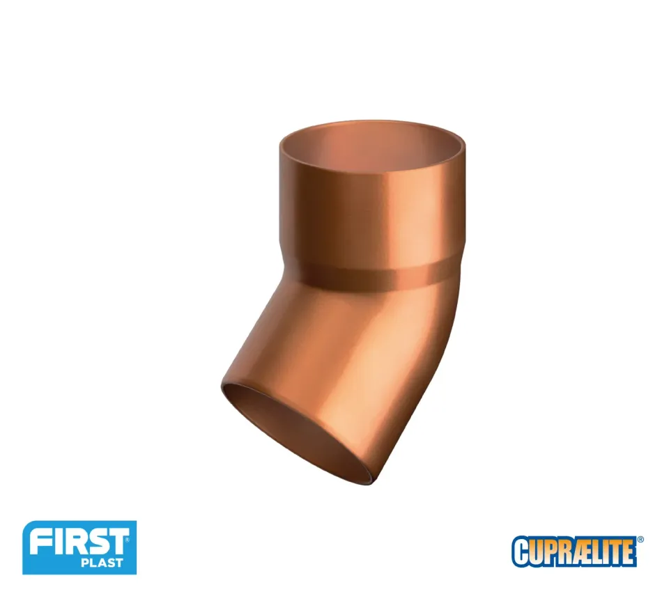 La Ventilazione curva 45° grondaia effetto metallizzato