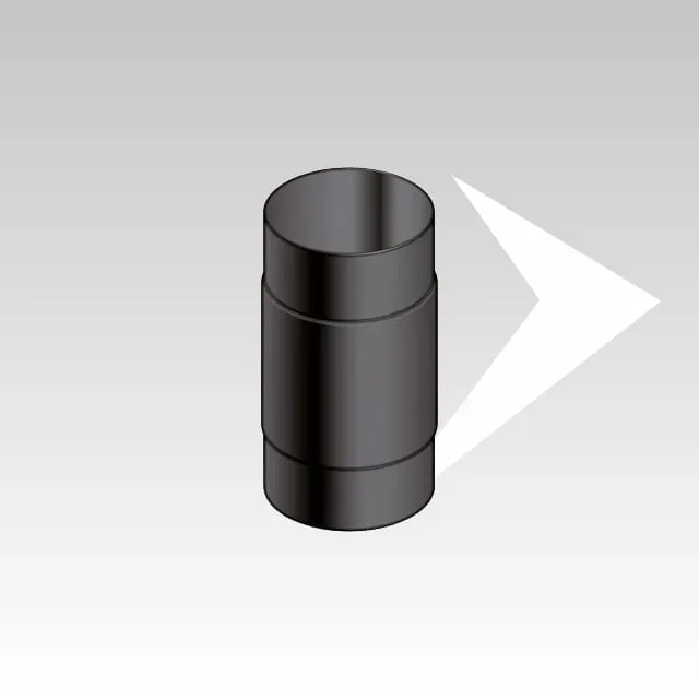 AMR Top Fertop 2.0 Legna F2L15 manicotto maschio nero 2 mm
