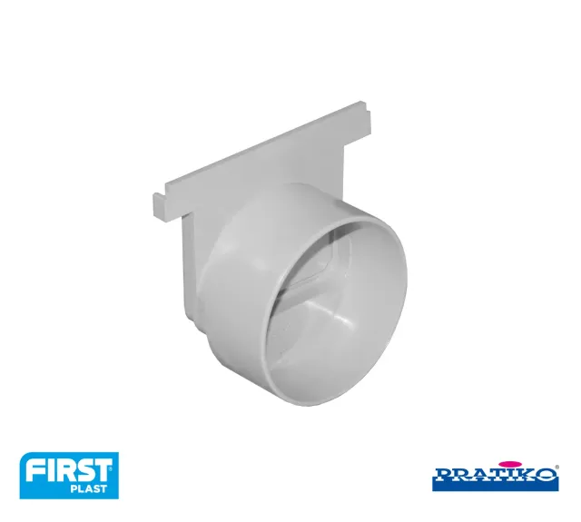 La Ventilazione testata PVC canale 100 h 75 mm grigia