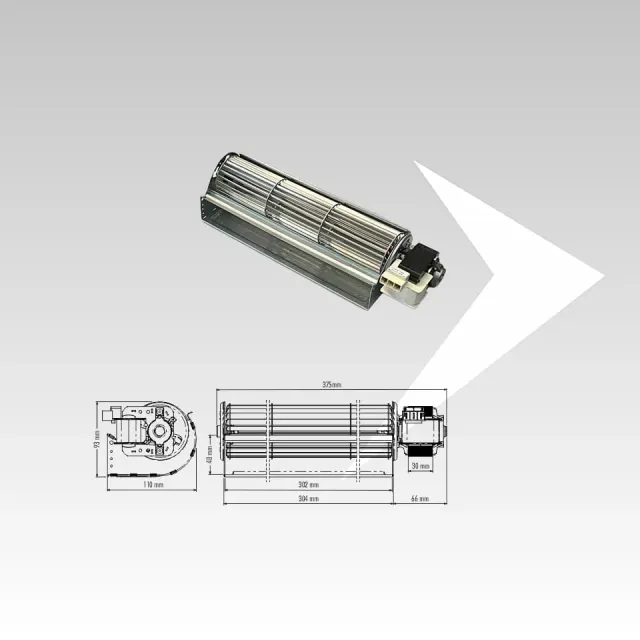 Trial THS30B5-033-D7 ventilatore tangenziale 302 mm silenzioso