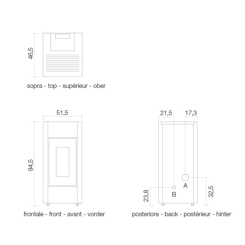 Cadel Cristal 9 stufa a pellet 9 kW camera stagna