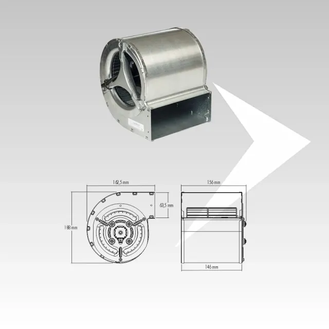 AMR Top Natalini UGT400 ventilatore centrifugo 180mm