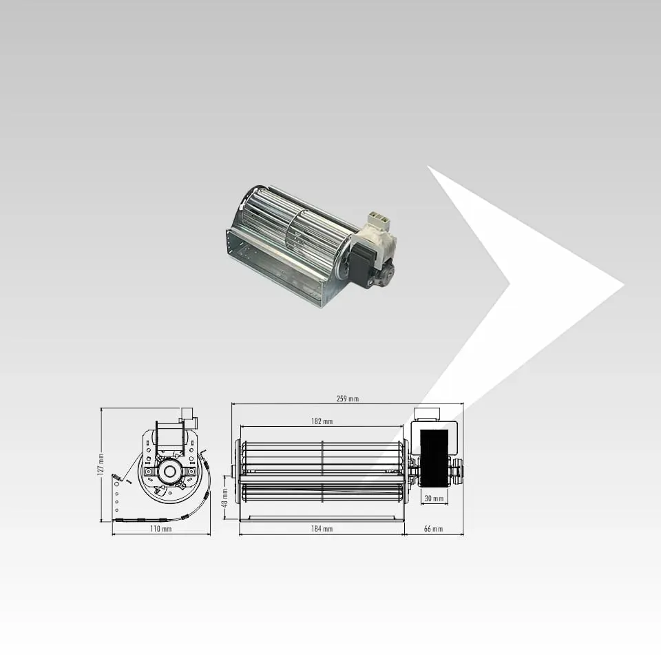 AMR Top Trial THS18B5-024-D2 ventilatore tangenziale 182 mm
