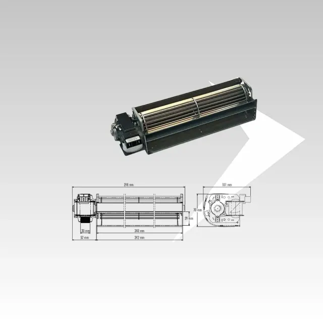 AMR Top Trial TAS24B4-001-S7 ventilatore tangenziale 240 mm