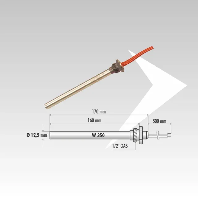 AMR Top ELD60033 candeletta pellet 350W raccordo 1/2" L 170 mm