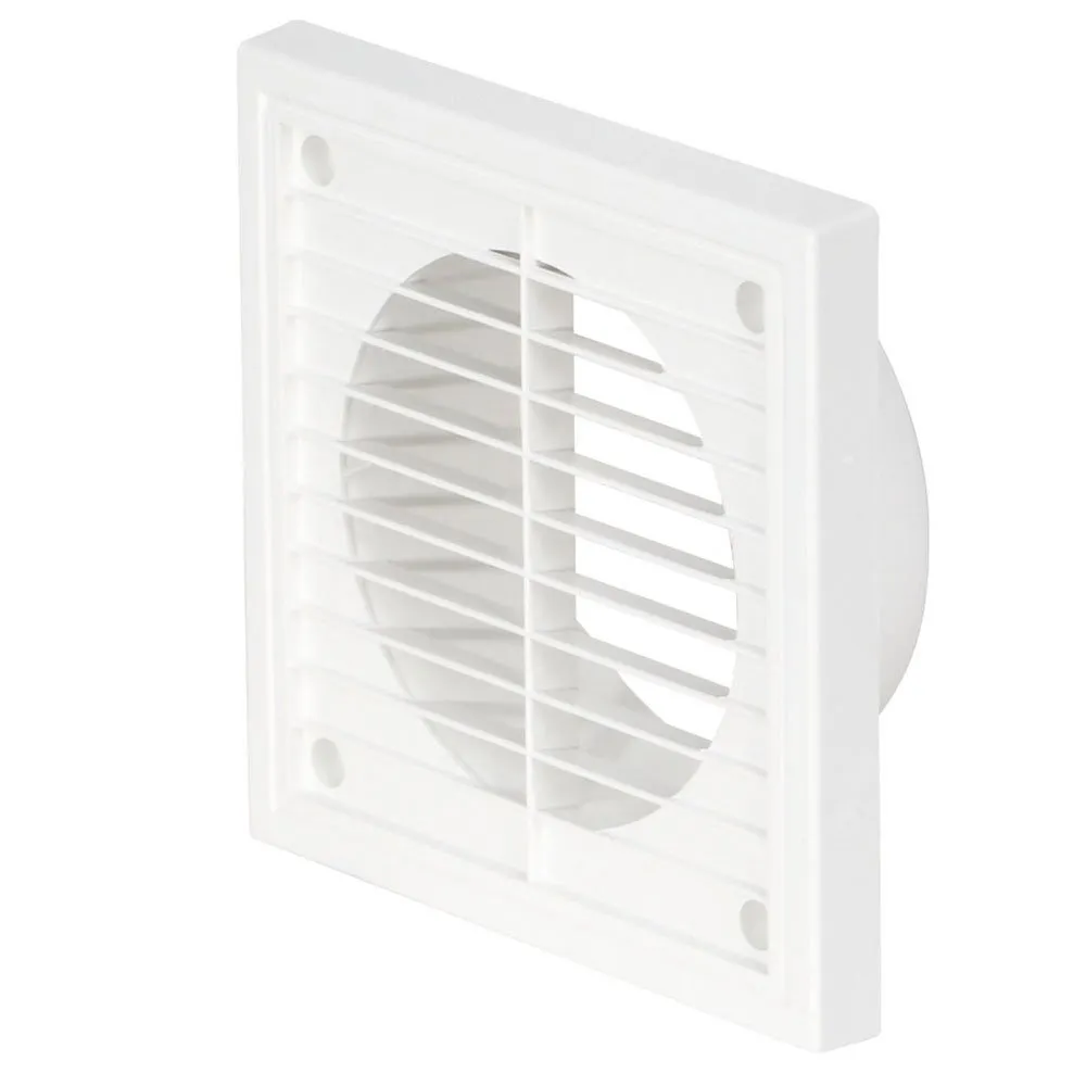 Airflow griglia esterna 125 mm bianca fissa quadrata