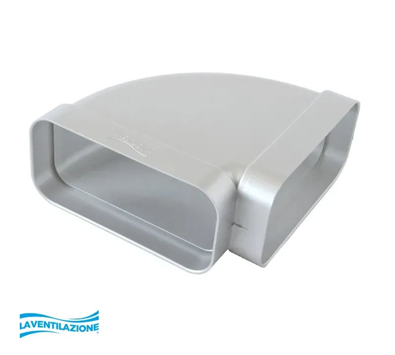 La Ventilazione Curva orizzontale 150x70 tubo rettangolare