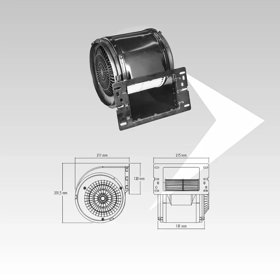SIT GT500 AMR Top ventilatore centrifugo 211x232 mm aria calda