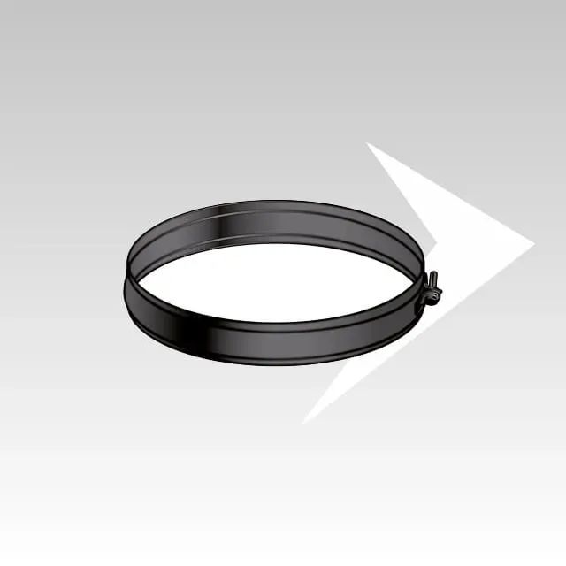 AMR Top SPB24 Fascetta Sicurezza Inox Tubo Stufa Nero