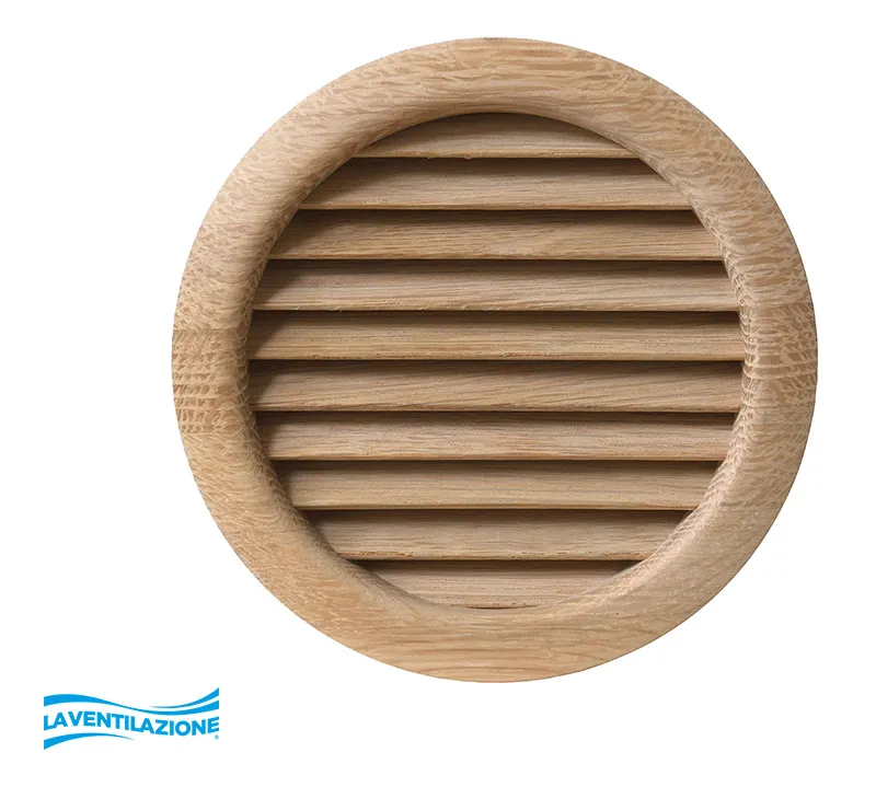 La Ventilazione Griglia legno tonda Linea Wood