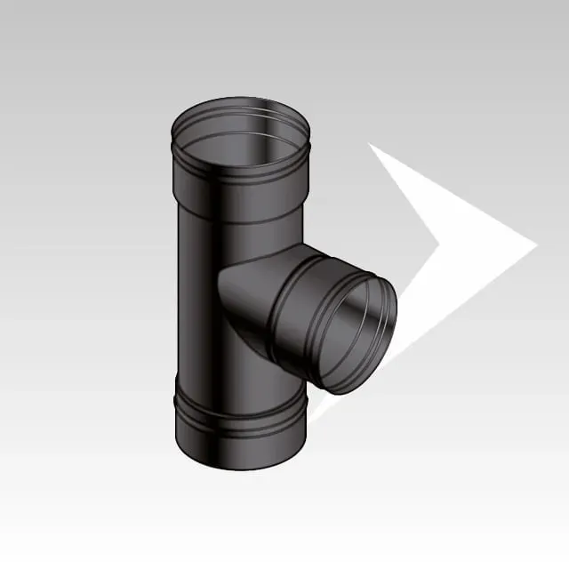 AMR Top Smaltop SP0809 Raccordo a T 90° FFM Nero Ispezione