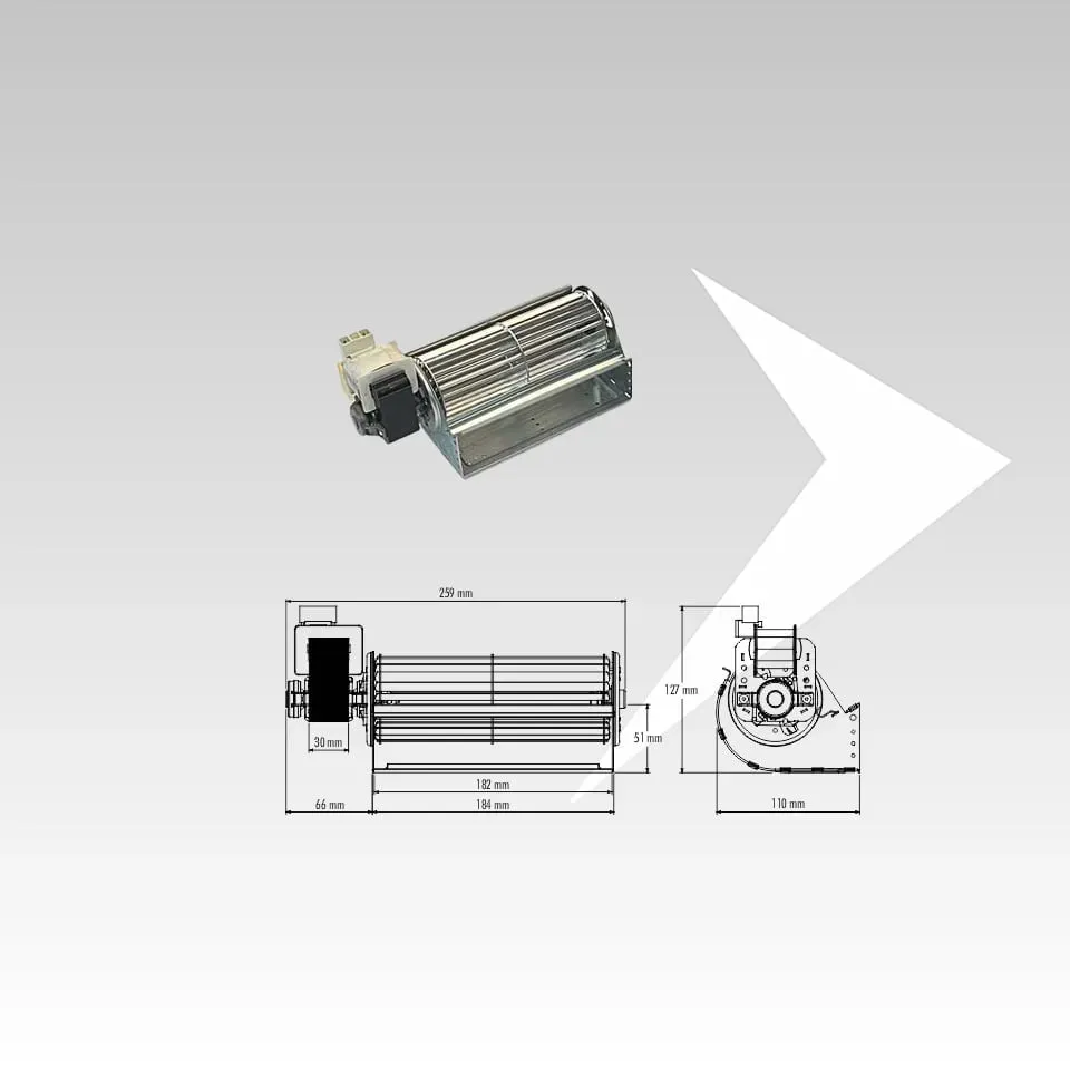 AMR Top Trial THS18B5-053-S2 ventilatore tangenziale 182 mm