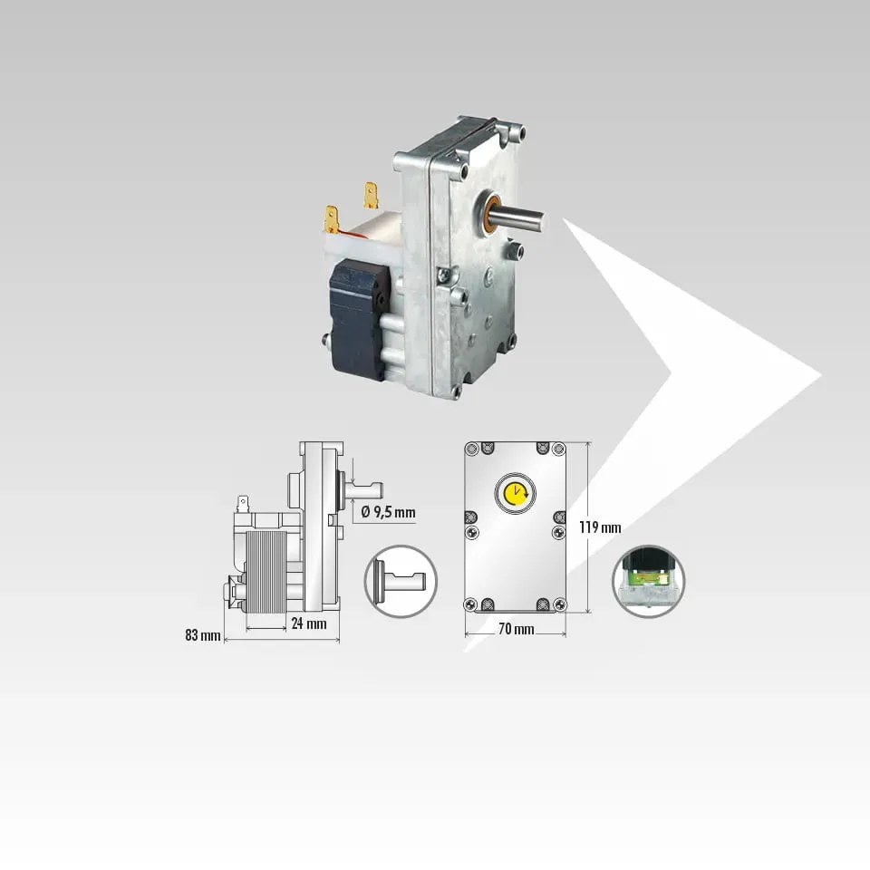 Merkle Korff MKN11E motoriduttore 1,1 rpm encoder 9,5 mm