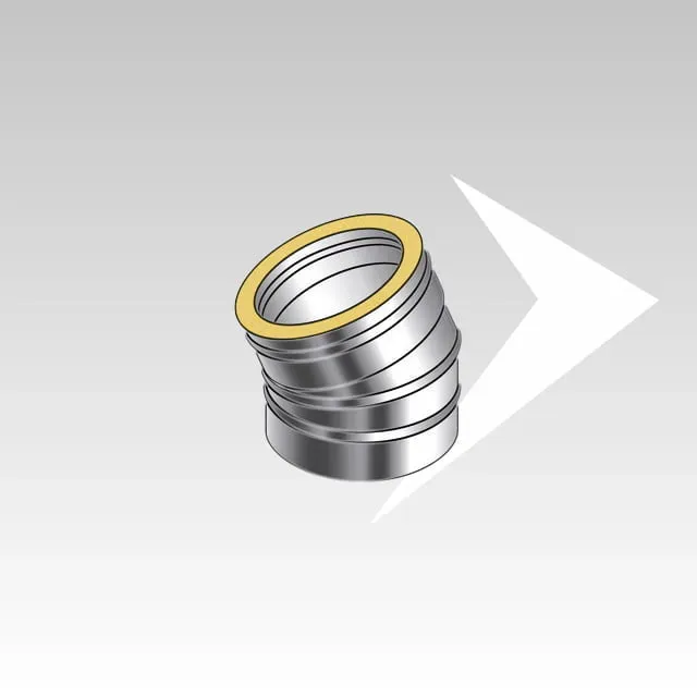 AMR Top DP25 DPC2509 curva 15° doppia parete inox