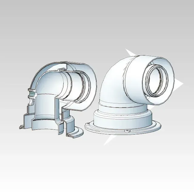 CXPG0818 curva coassiale 90° caldaia 60/100 prelievo