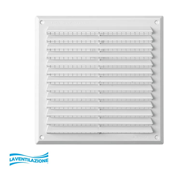La Ventilazione Griglia quadrata 227x227 mm a sovrapporre