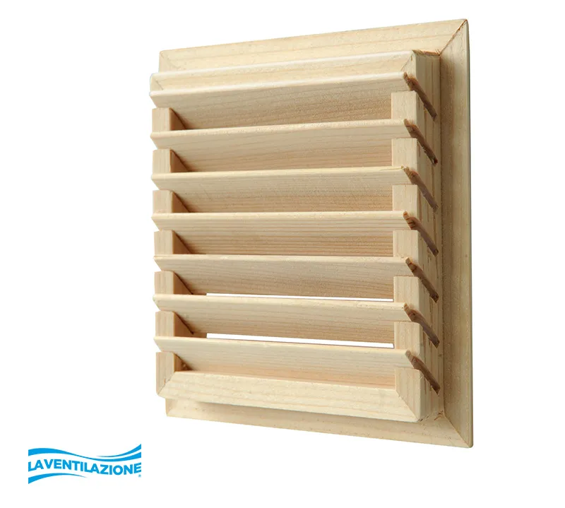La Ventilazione Linea Wood Griglia quadra in legno